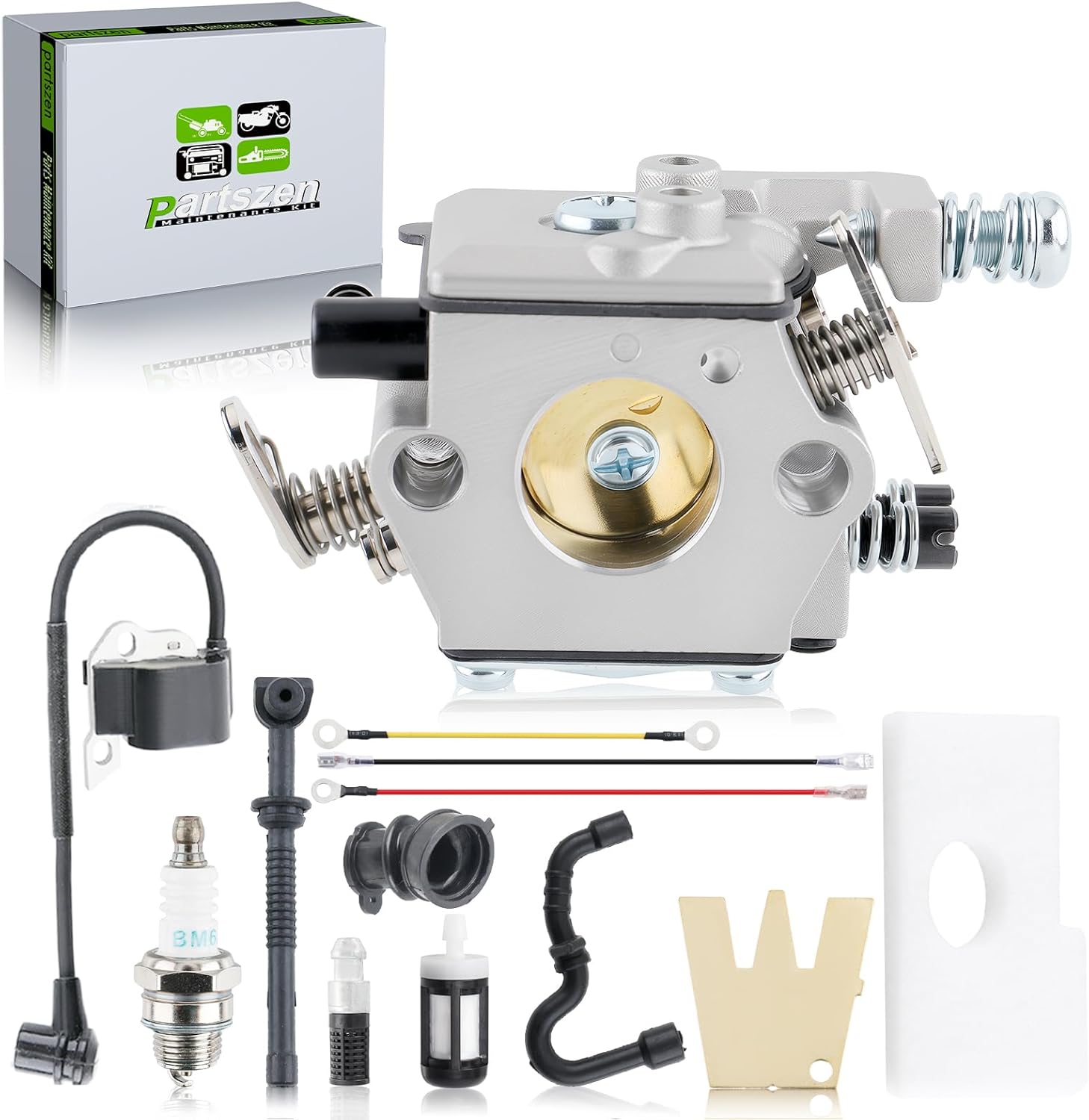 MS170 MS180 Carburetor Carb Fit for Stihl MS170 MS170C 017 018 MS180 MS180C Chainsaw with Air Filter and Spark Plug Replaces Stihl 11301200603 ZAMA C1Q-S57 C1Q-S57A