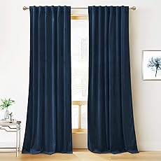 HPD Half Price Drapes Signature Velvet Thermal Blackout Curtains for Living Room 84 Inch Long 1 Panel Rod Pocket Insulated Blackout Curtains for Bedroom Window Curtains, 100W x 84L, Blackforest Green