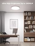 Govee Smart Ceiling Light, RGBIC LED Ceiling Light Fixture, 2400LM Flush Mount Light Fixture, 16 Million DIY Colors, Works with Alexa, 2200K-6500K Ceiling Lights for Bedroom, Living Room, 12 Inch