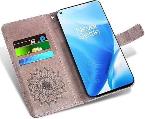 Vista 2 de Funda para teléfono Oneplus Nord N200 5G Wallet con protector de pantalla de vidrio templado y cubierta delgada de cuero con tapa para tarjetero