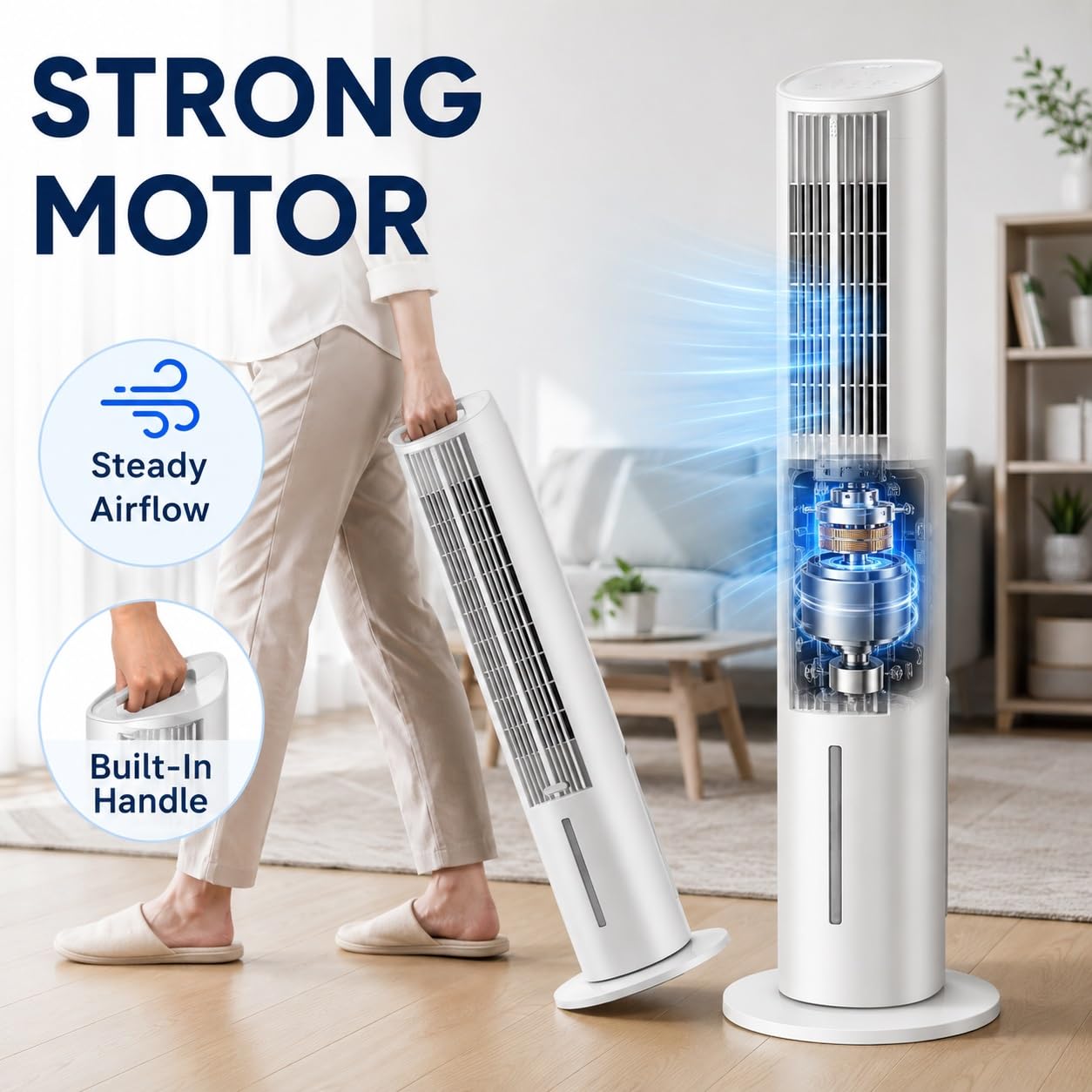 Refrigerador de Aire con Depósito Agua, 3 Velocidades, Climatizador Evaporativo para Apartamento, Dormitorio, Hogar