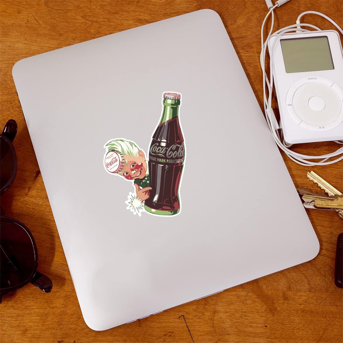 Retro Planet.com - Coca-Cola Sprite Boy Vinyl Sticker, Contour Bottle Style, Peel and Stick Decal, Laptop, Car, Locker, Notebook, Planner, Water Bottle, 4 x 4.7 Inches