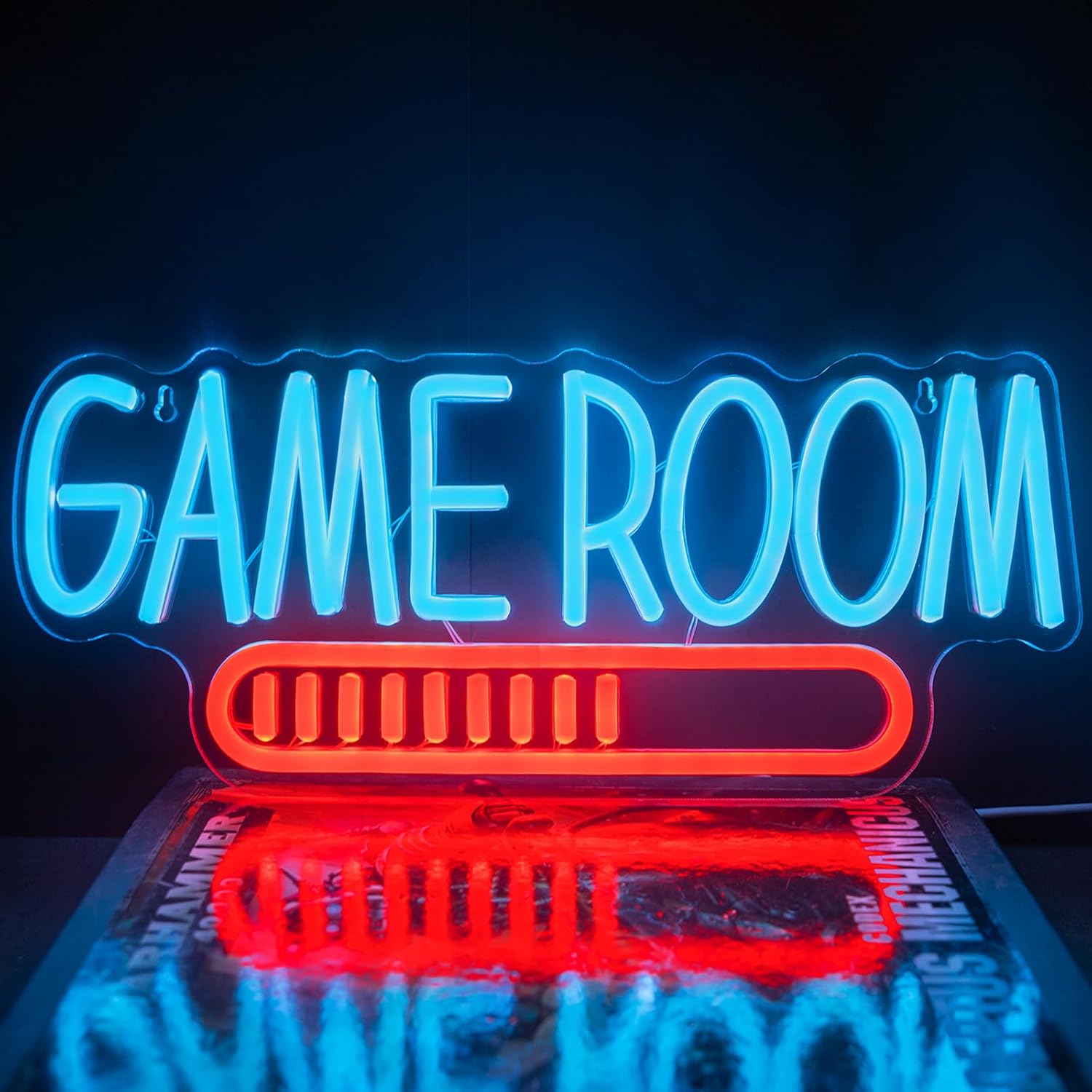 Game Room Neon Sign, Gaming Neon Signs for Wall Decor, USB Powered Gamer Neon Lights for Teen Kids Room Man Cave Decor, Best Gifts Led Gaem Room Decor Accessories 15.35 * 11.81 inches