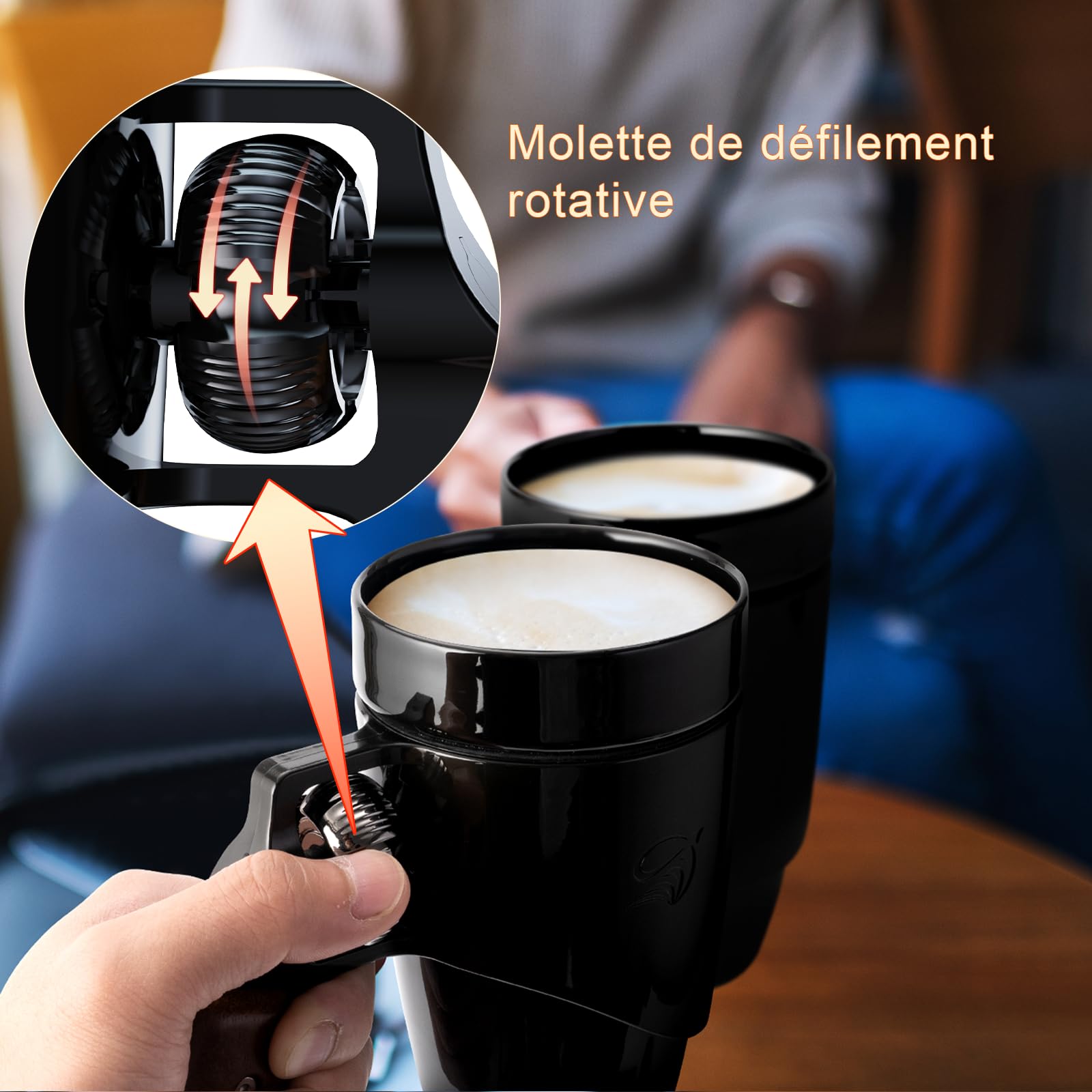 VIREESR Tasse à café pour homme, tasse à café en céramique, cadeaux d'anniversaire pour père, tasses à armes noires cool pour hommes, cadeau de Saint-Valentin pour lui, cadeau de fête des pères (473