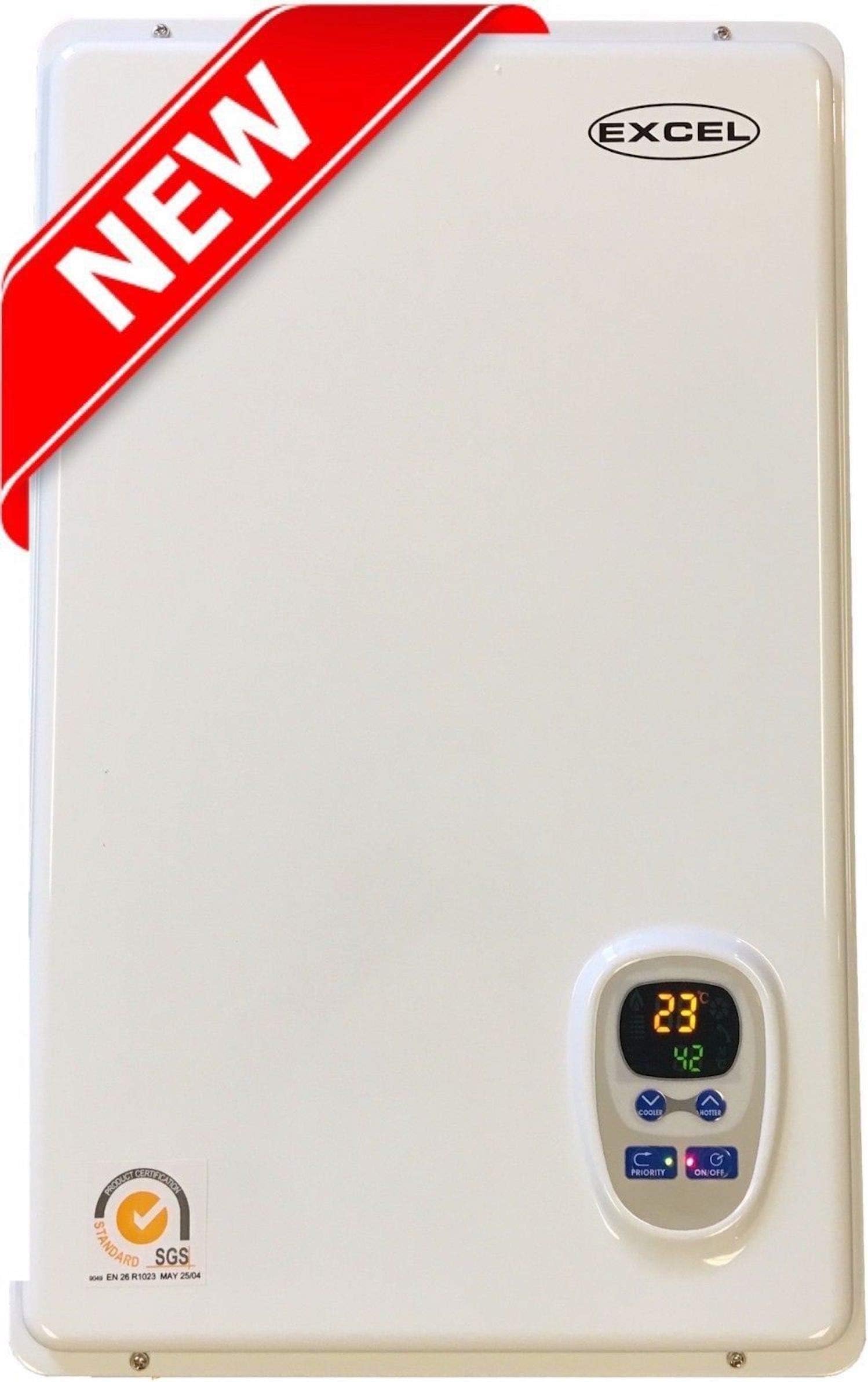 Excel Pro Tankless Gas Water Heater NATURAL GAS 6.6 GPM Whole House and for Hydronic heating Compare to Rinnai, Rheem,Noritz, Bosch FREE FLUE KIT