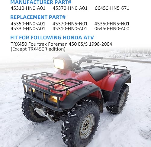 Miniatura 2 de Kit de zapatas de cilindros de rueda de freno delantero para Honda Foreman 450 TRX450 S 1998-2004 (izquierda y derecha) TRX450FE/TRX450FM, OEM #