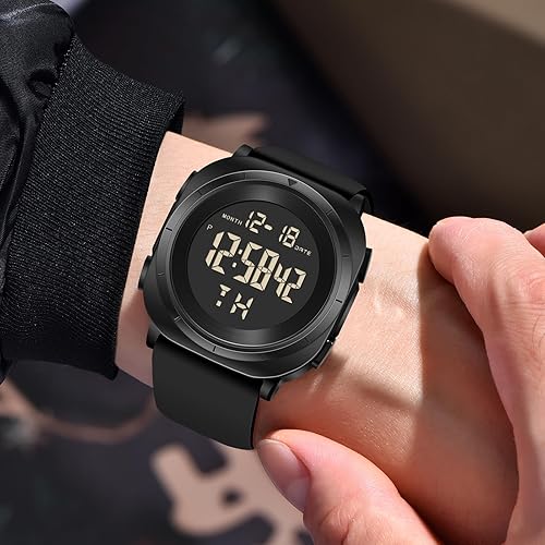 Miniatura 6 de Mens Gold Digital Waterproof Running Wrist Watch for Men Military Sports Tactical Dive Cheap Men's Wrist Watches Digital Black and Silver