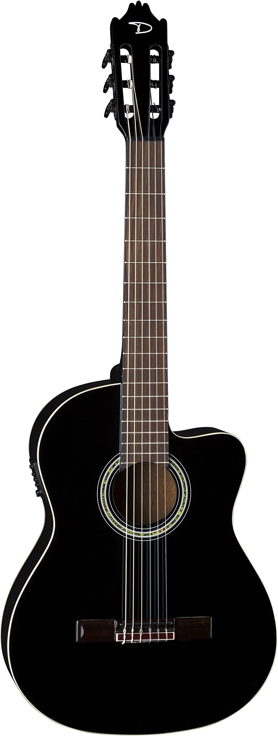 Dean Guitars 6 String Dean Espana Full Size CAW Acoustic-Electric Guitar-Classic Black (CAE CBK)