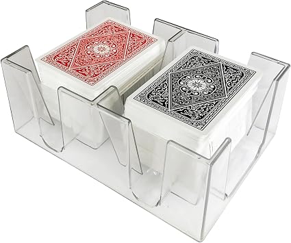 Yuanhe 6 Deck Clear Canasta Playing Card Tray