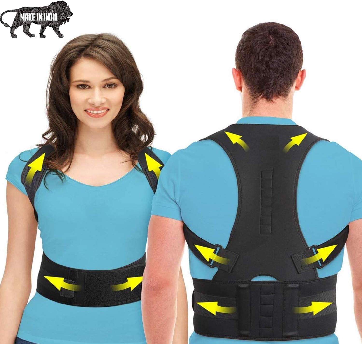 Posture Corrector for Men and Women | Discreet Under Clothes Comfortable and Effective Clavicle Brace for Neck Shoulder Back Pain Relief Fully Adjustable Spinal Brace for Slouching