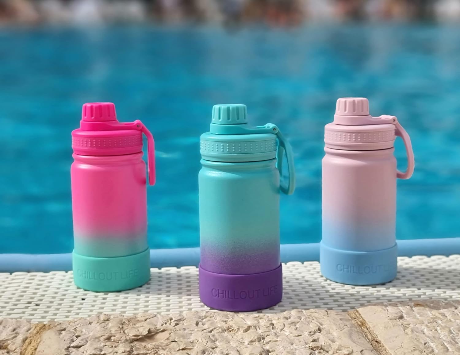 CHILLOUT LIFE 12 oz Kids Insulated Water Bottle for School with Leakproof Spout Lid and Cute Waterproof Stickers, Personalized Stainless Steel Thermos Flask Metal Water Bottle for Girls & Boys - Image 8