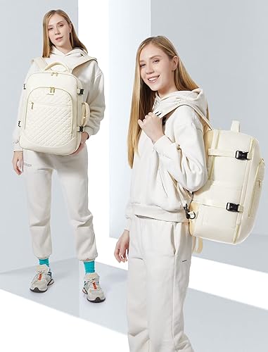 Miniatura 8 de LOVEVOOK Mochila de mano aprobada por vuelo, mochila de viaje para laptop de 35 litros para mujer, mochila grande con 3 cubos de embalaje.., Violeta