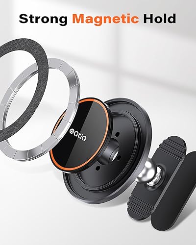 Miniatura 7 de OQTIQ Soporte Magnético de Montaje Adhesivo para Superficie Diminuta del Tablero Delantero, Soporte Magnético para Coche con Sujetador, Diseñado