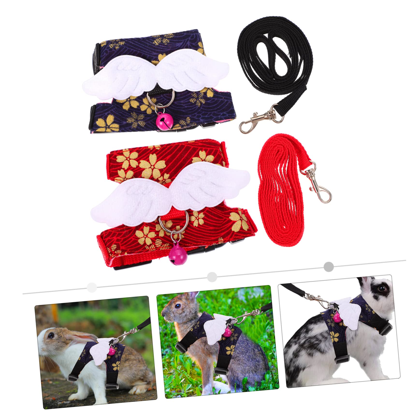 DOITOOL 3sätze Kleine Haustier Weste Geschirr Verstellbares Sommergeschirr Für Eichhörnchen Und Kleine Tiere Für Outdoor-aktivitäten Leicht Und Bequem Mit Leinenanschluss Teiliges