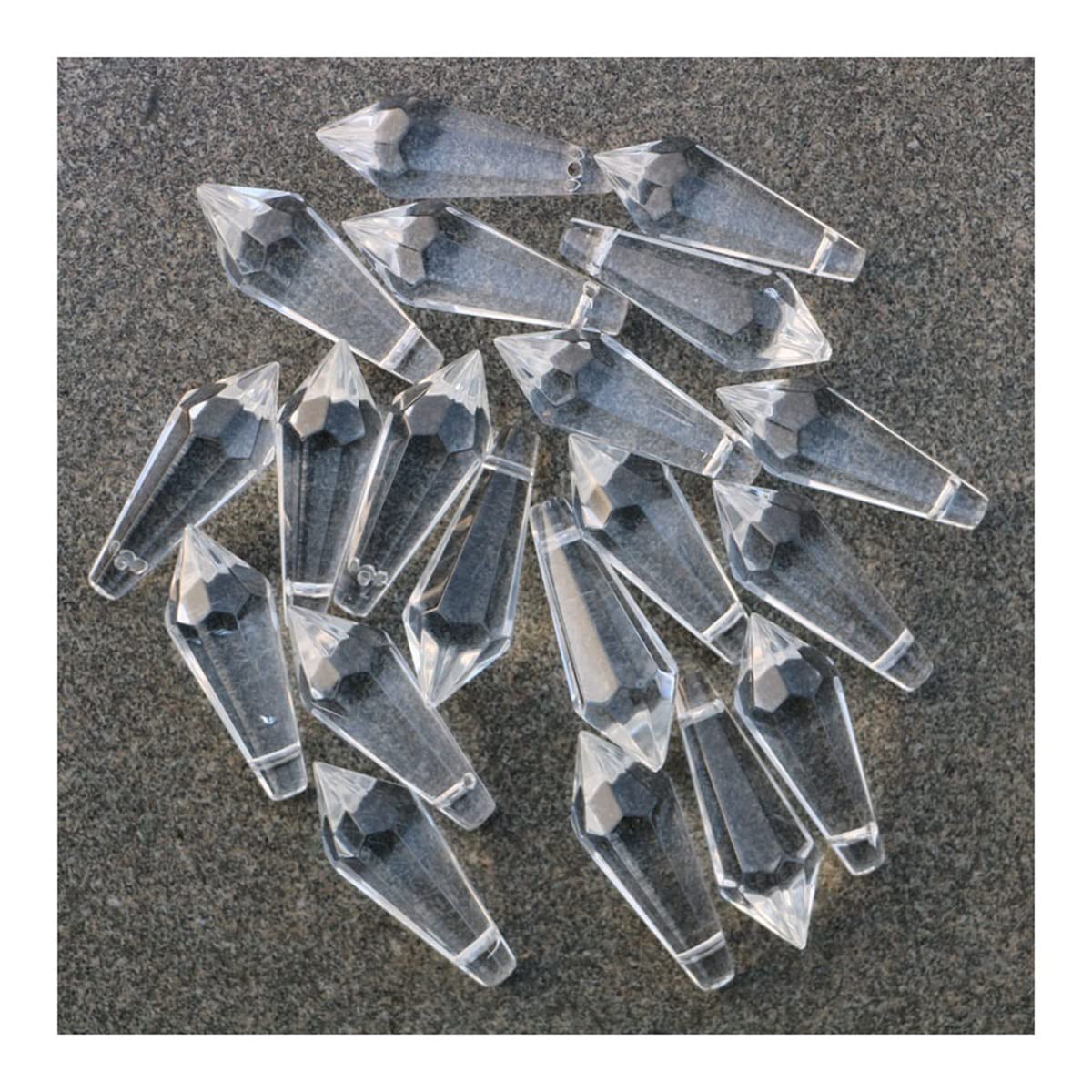Lampadario pendenti con prismi di cristallo 25 pz/set Chiaro Lampadario Cristalli Lampada Prismi Parti Pendenti Appesi Parti di Illuminazione Parti di ricambio per lampade di illuminazione a c (Size