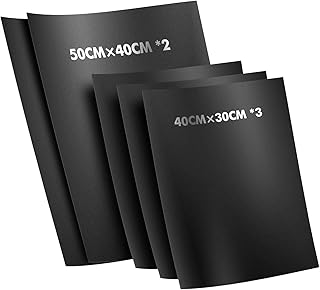 WayEee BBQ Grill Mat Set of 5, Non-Stick BBQ Grill & Baking Mats Reusable for Indoor and Outdoor BBQ Works on Gas Charcoal Electric Grill for Grilling, Cooking, Baking, Barbecue