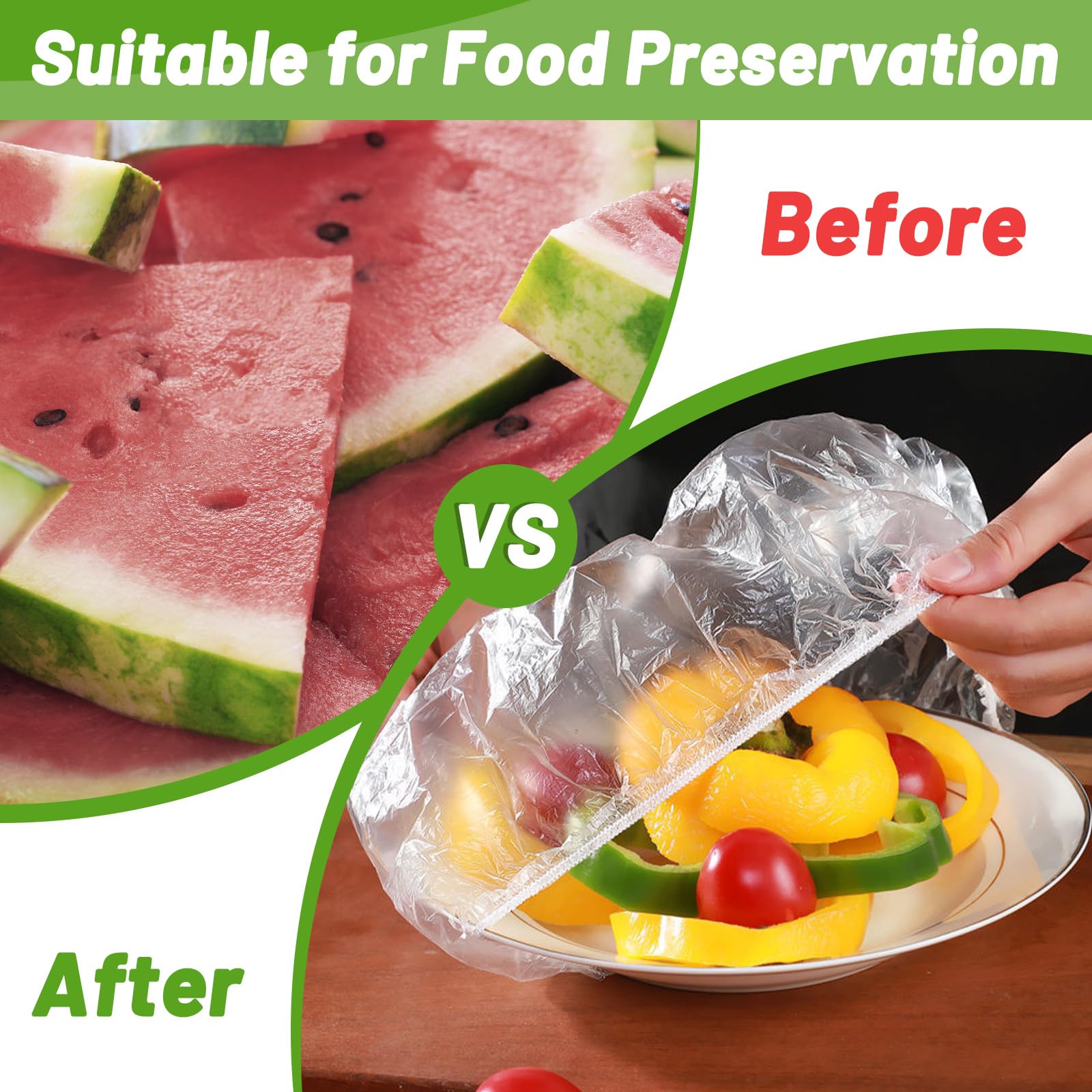 Sublaga - 90 fundas elásticas reutilizables para almacenamiento de alimentos, variedad de 5 tamaños translúcidos elásticos y coloridos platos de platos, alternativa al papel de aluminio, envoltura de