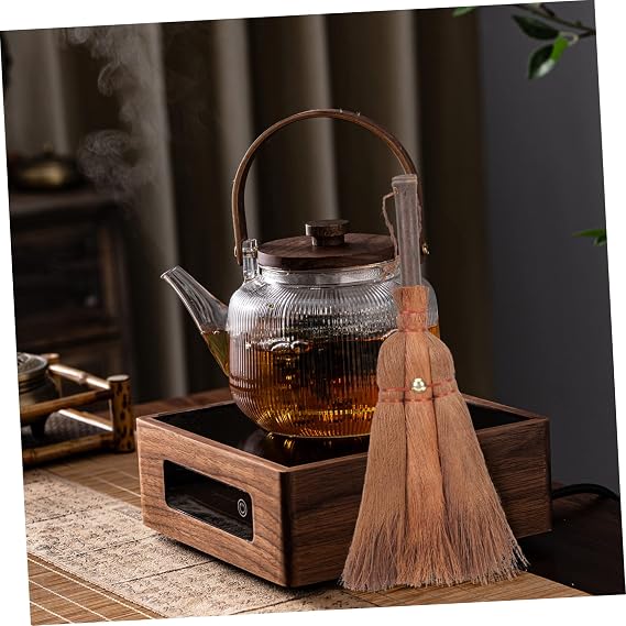 Household Palm Dust Brush Bamboo Handle for Desktop Office Cleaning