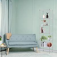 Vista 2 de 6-Tier Wire Shelving Unit Height Adjustable Metal Standing Storage Shelf Rack for Pantry Kitchen Bathroom Laundry Garage Closet 17.1L x 12.4W x