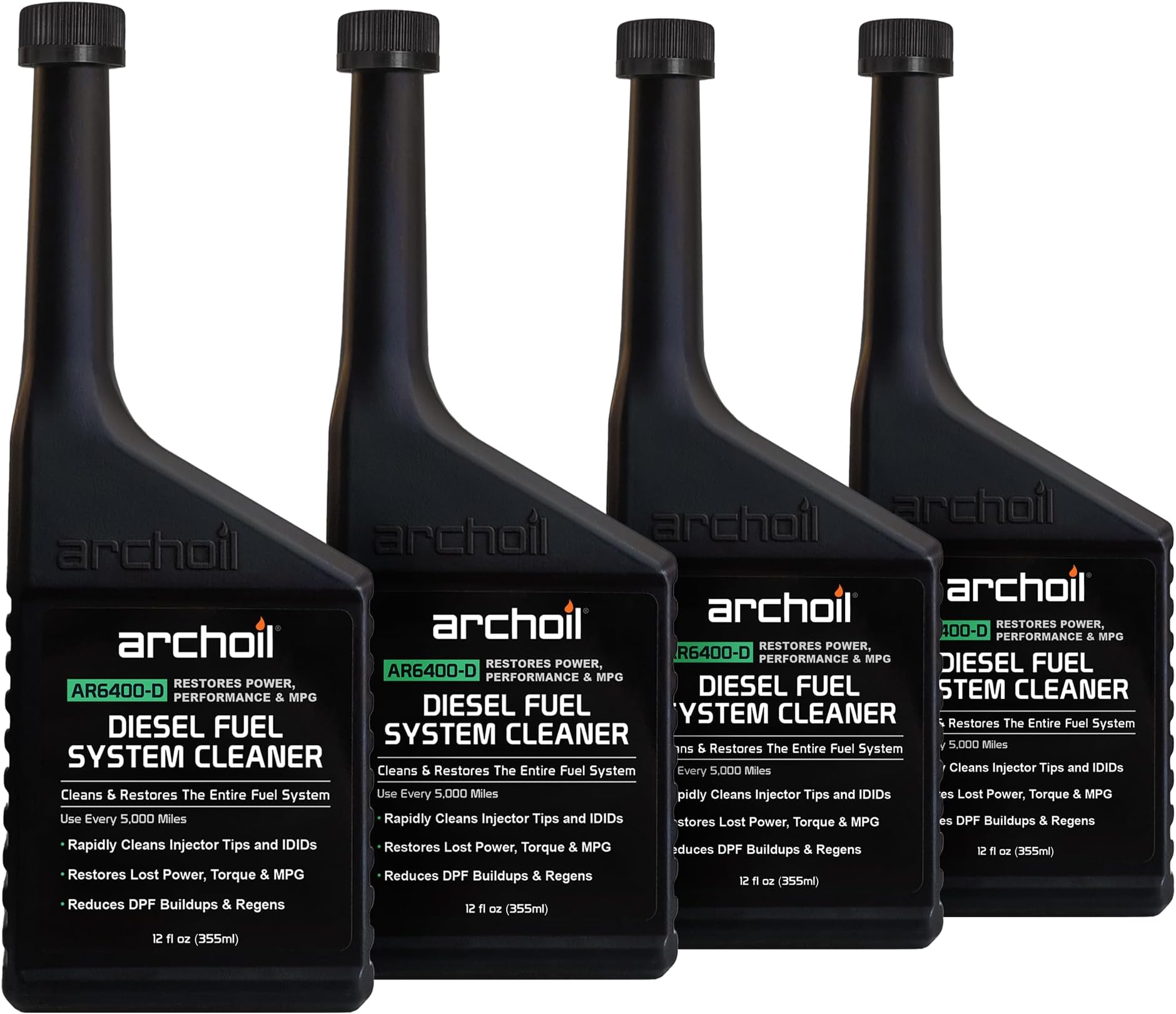 AR6400-D Diesel Fuel System Cleaner (12 oz) Four Pack - Rapid Injector Cleaner, Turbo & DPF Deposit Control