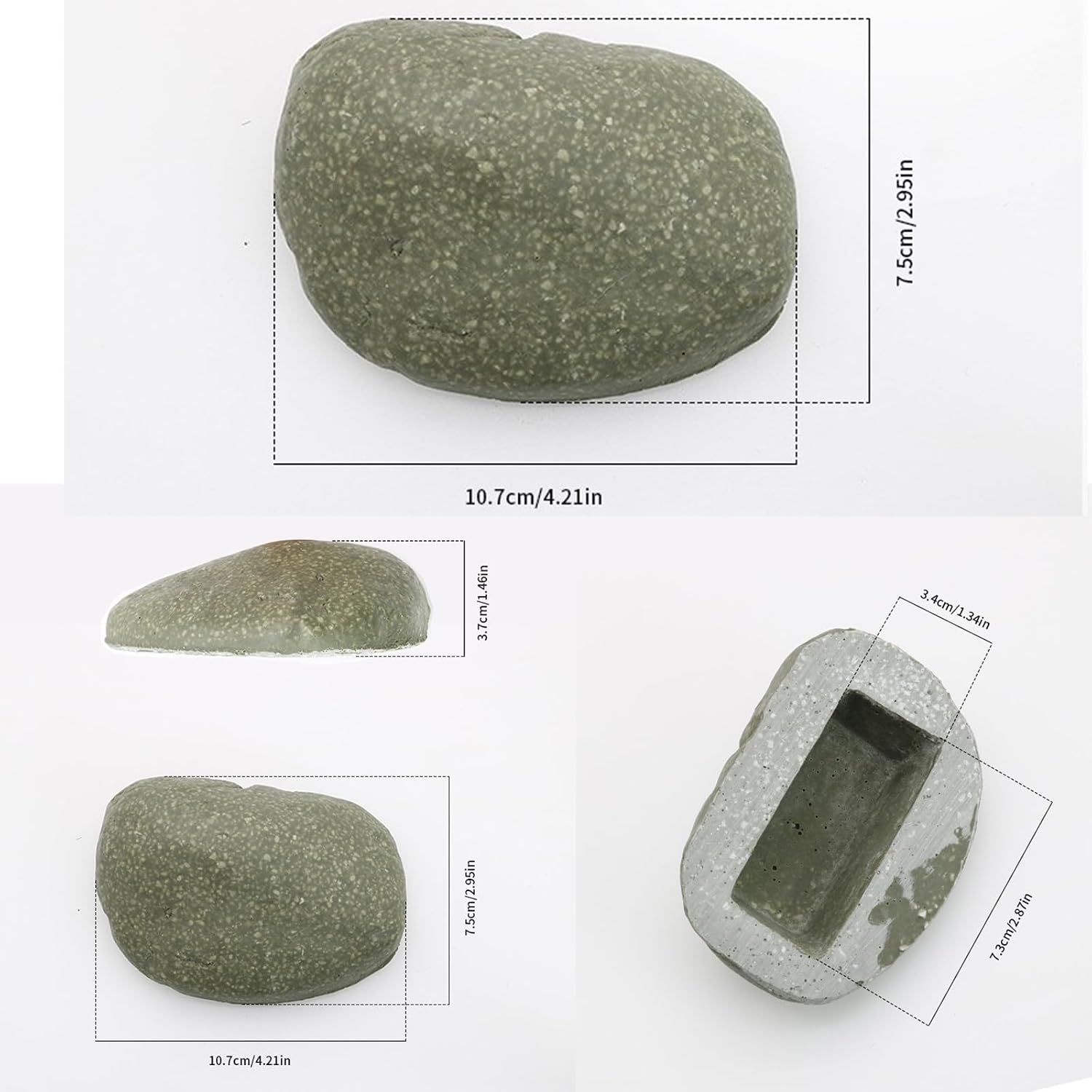 Rock Shape Secret Storage Box Outdoor Container Rock with Compartment for Secure Storage of Small Objects Stone Safe