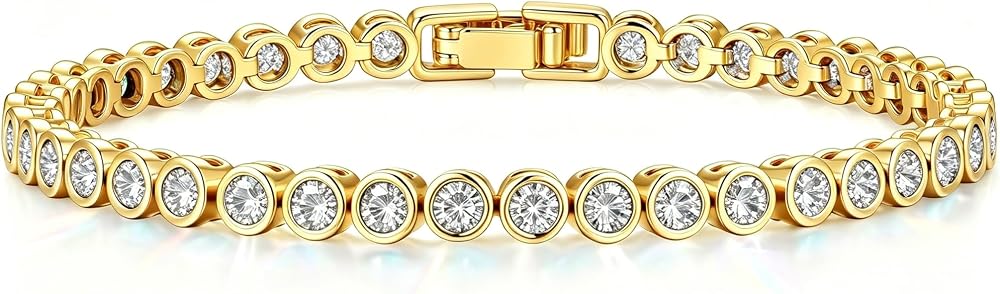 14K Gold 3mm CZ Tennis Bracelet