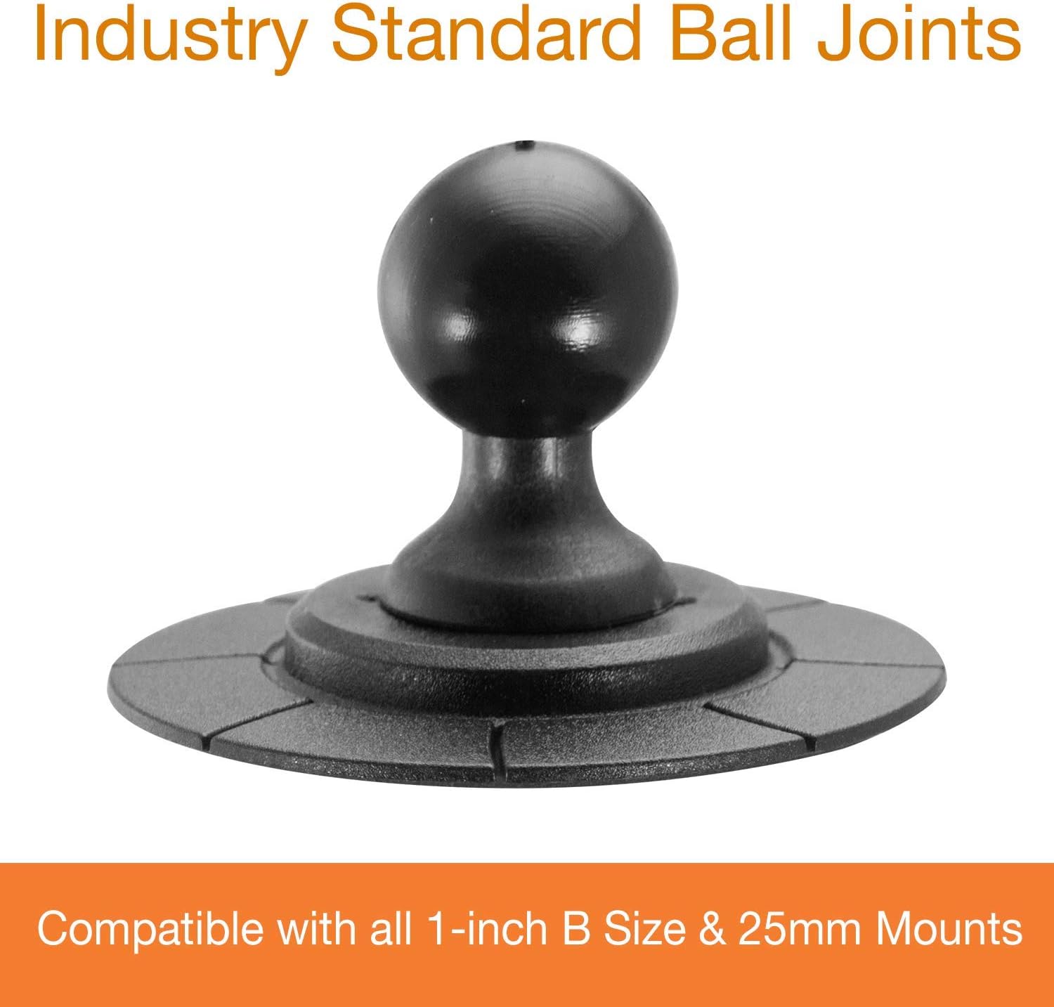 ibolt 25mm 1 inch ball to strong vhb adhesive mount baseadapter for all industry standard 1 inch 25 mm mounts