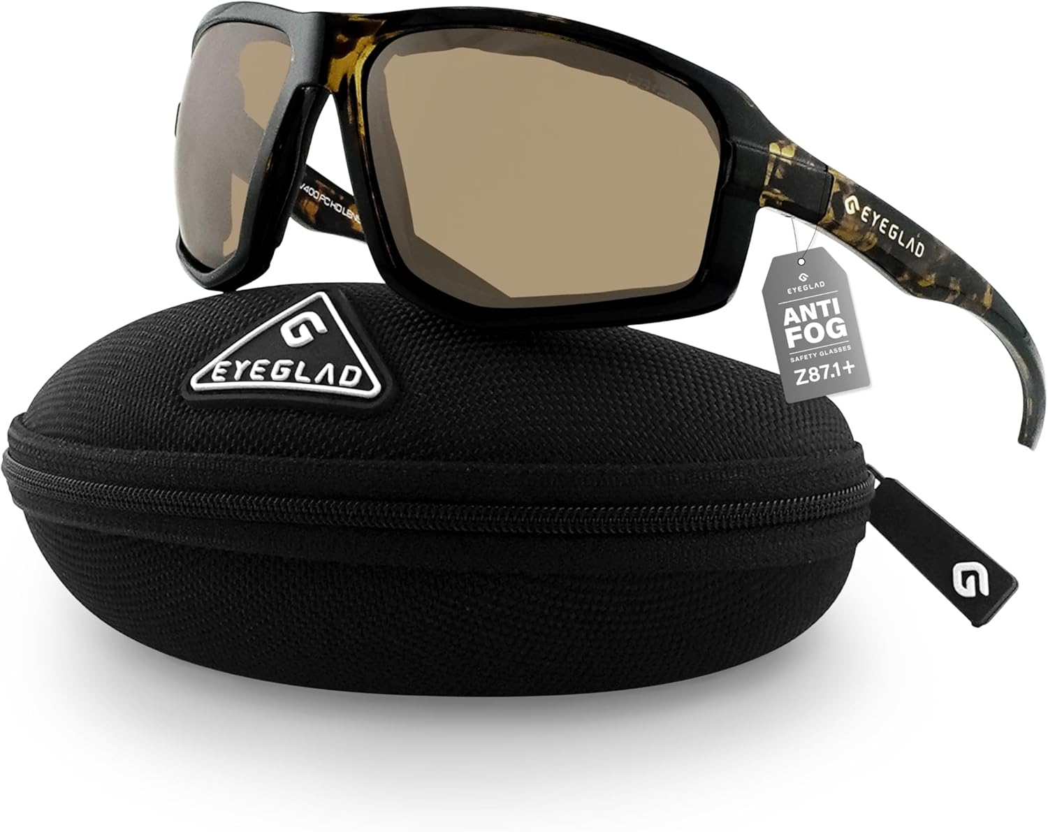 ENZO Z87+ Powersports Motorcycle Riding Goggles HD High Contrast UV400 Sports Wrap Sunglasses Safety Glasses