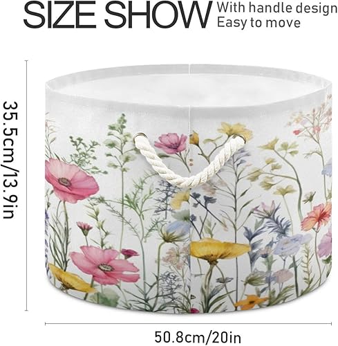 Miniatura 14 de YETTASBIN Canasta de cuerda de algodón con diseño de dragón de acuarela, grande, redonda, para bebé, manta, juguetes, para almacenamiento