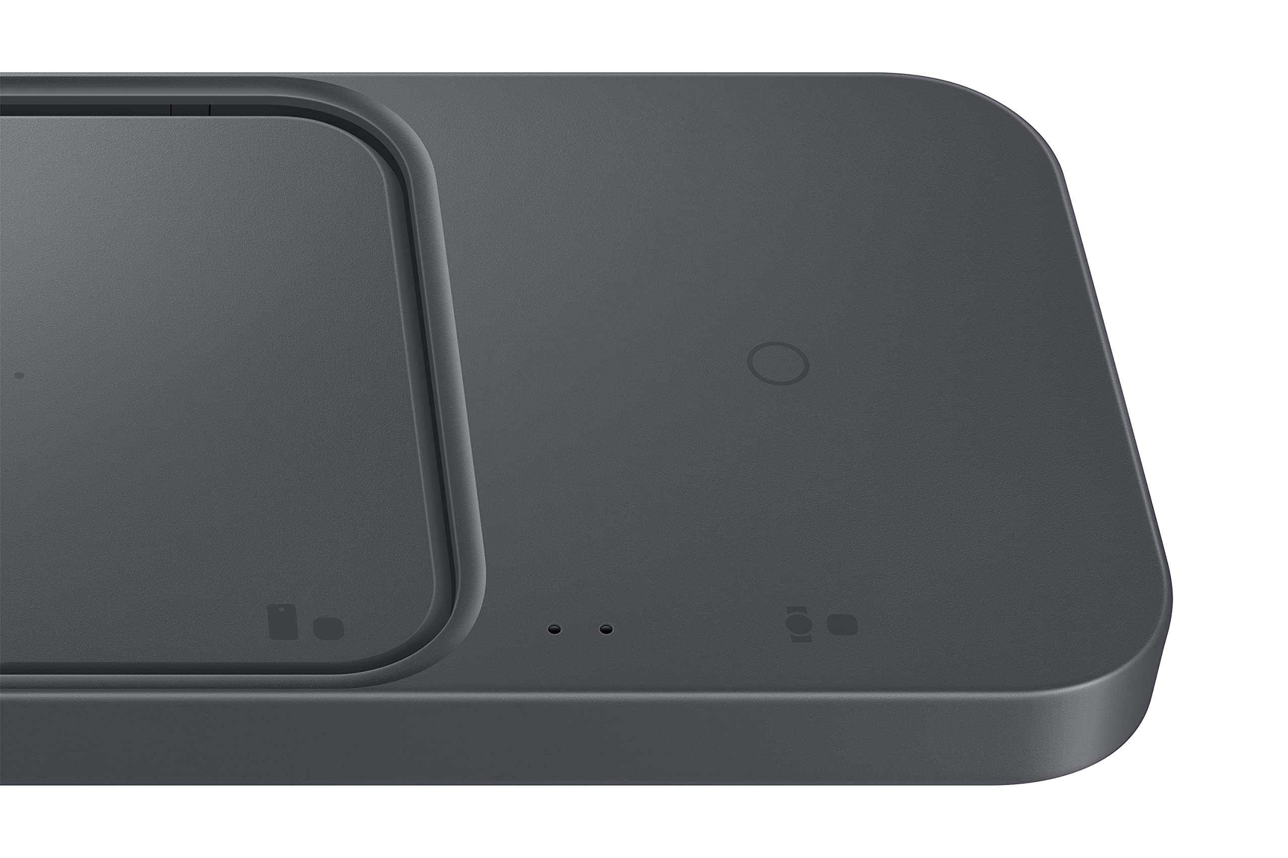 Samsung Wireless Charger Duo 15W Fast Charging 2.0 con Caricabatterie 25W, Grigio scuro