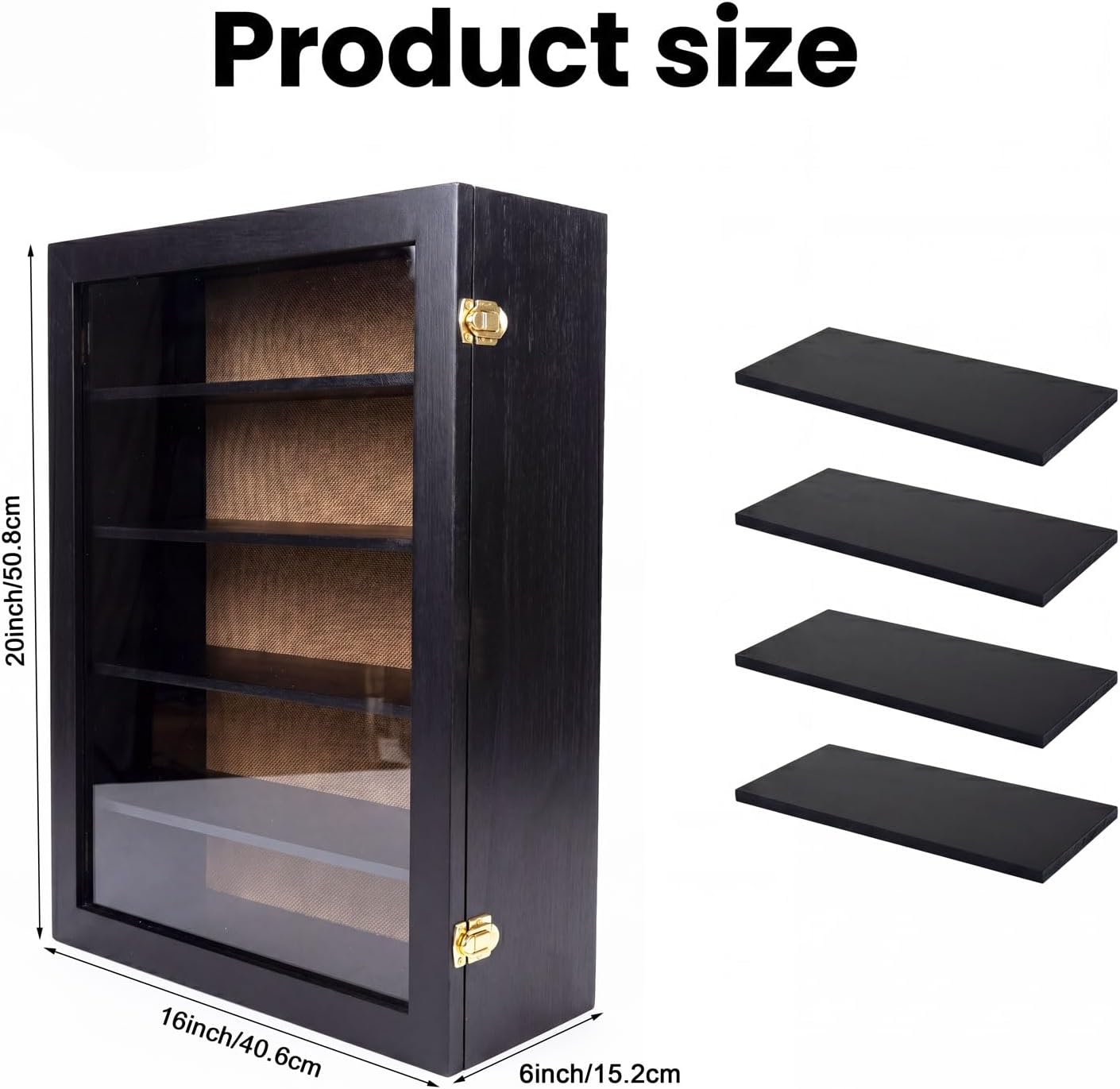 Large Shadow Box 16x20x6 Inch, 5-Layer Design Deep Shadow Box | 4 Removable Dividers, Wall Mount Tabletop Display Case for Keepsakes, Collectibles