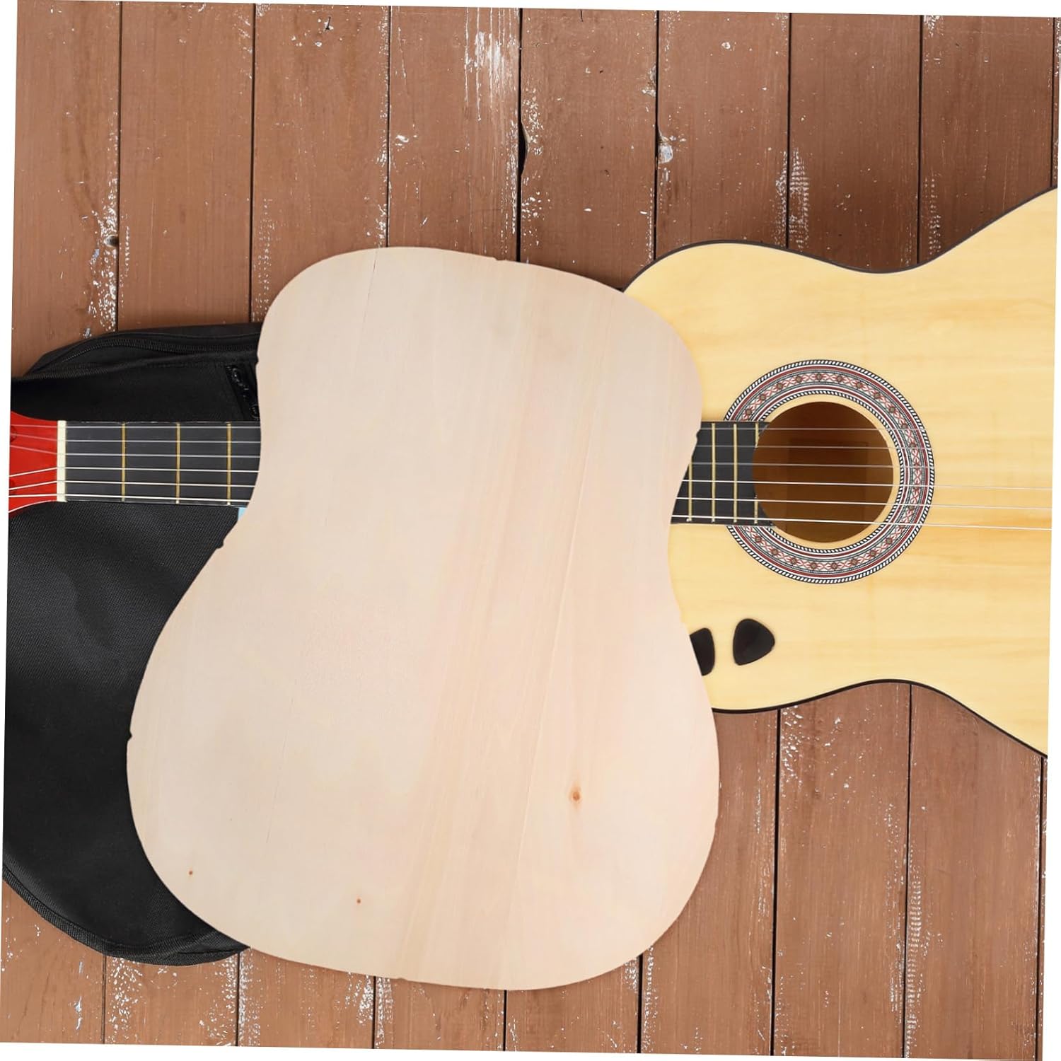 BESTonZON 2Pcs Gourd Type Guitar Headplate Wood Panels 18.89X15.35In for Diy Guitar Luthier Accessories Acoustic Electric Repair Tools