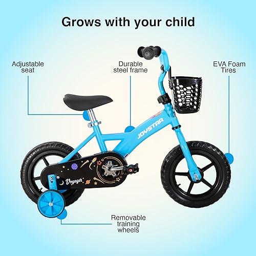Miniatura 3 de JOYSTAR Bicicleta infantil de 10 y 12 pulgadas para niños y niñas de 1 a 4 años, bicicleta para niños pequeños con ruedas de entrenamiento y cesta,