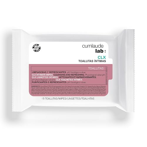 Cumlaude Lab Toalhetes íntimas CLX, toalhetes de limpeza e refrescantes, com clo