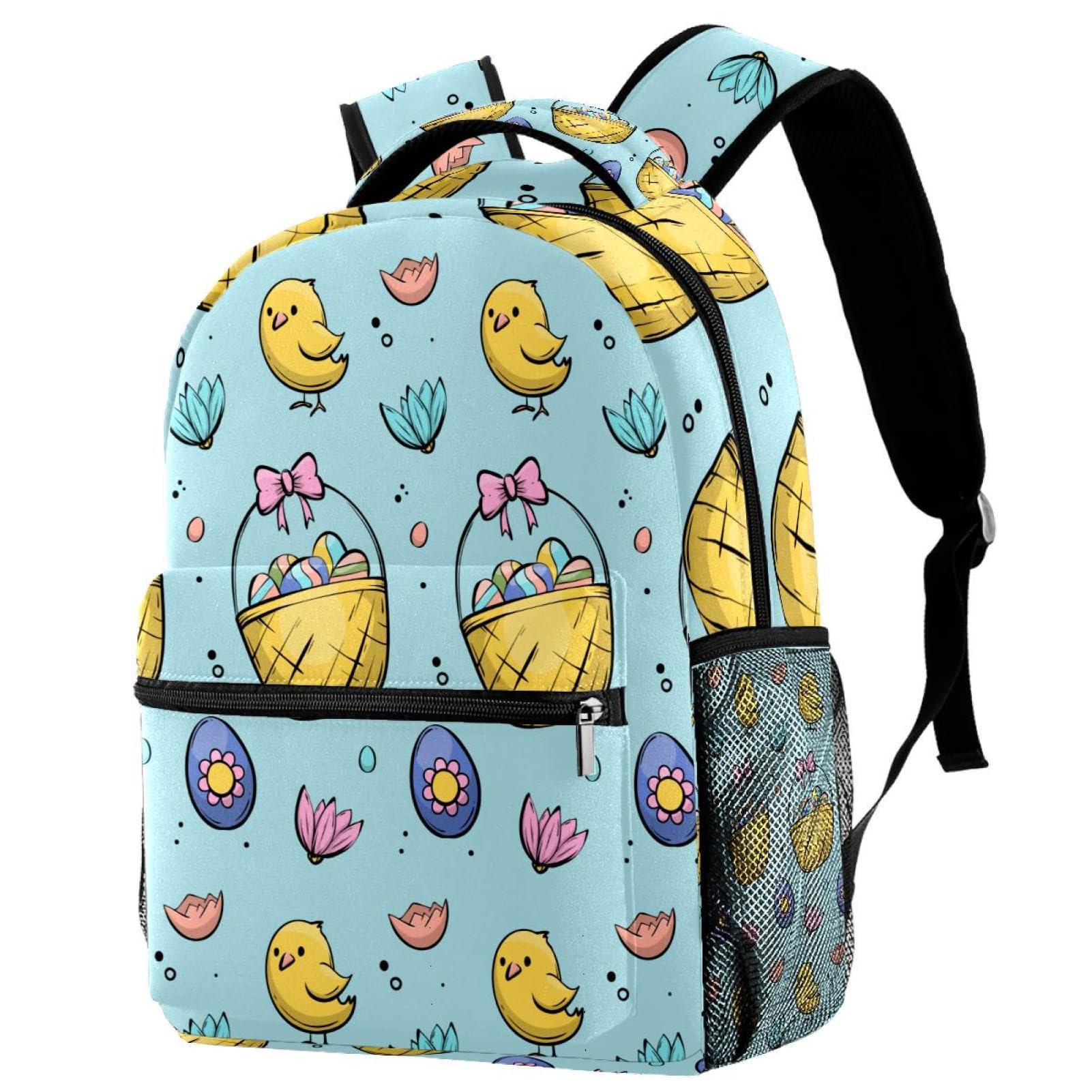 Sac à dos d'école multicolore pour ados et filles avec motif dessiné main - 7