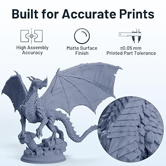 PAS10 3D Printer Resin, UltraPrint-Modeling with High Precision, Quick Curing and Matte Surface (Black)