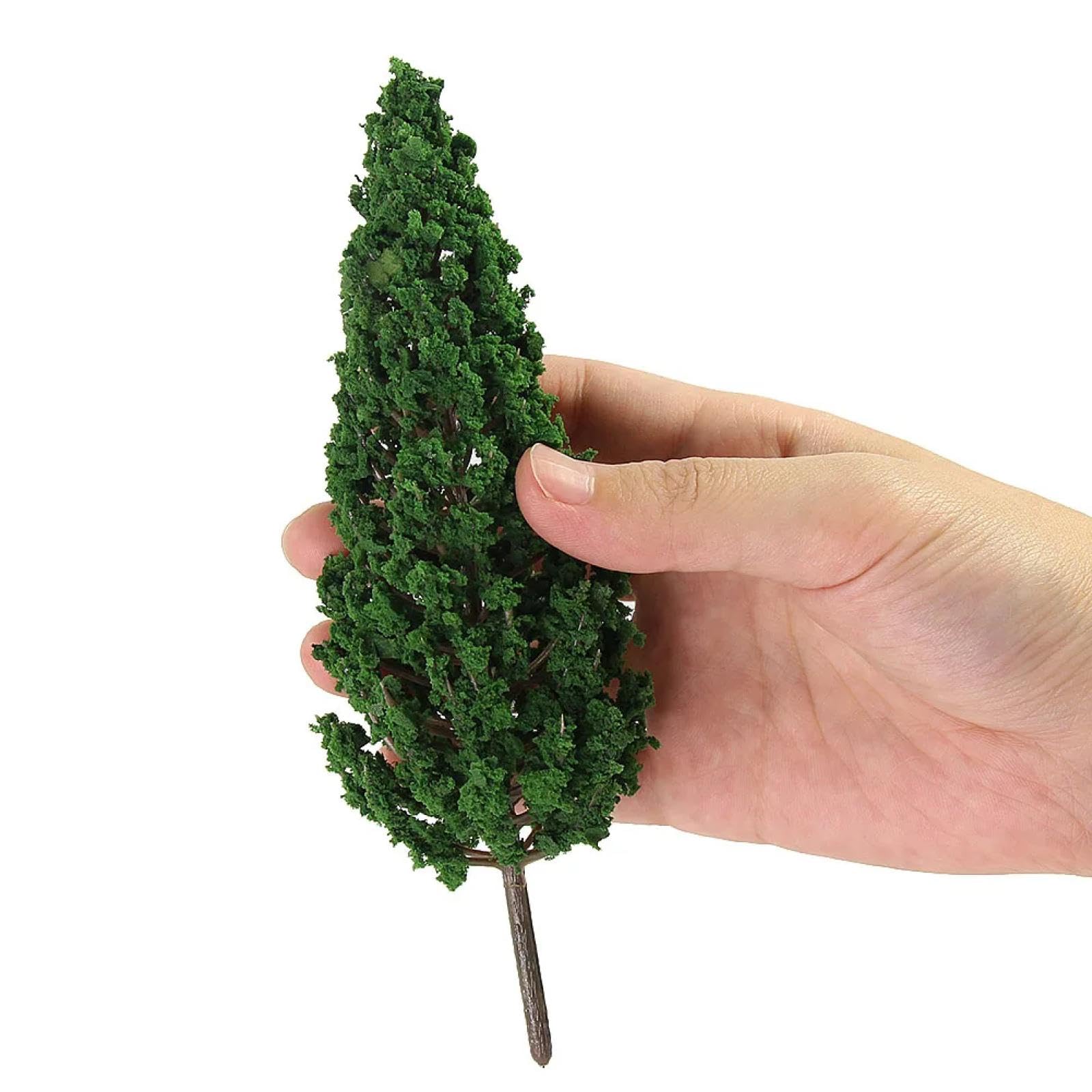 Alberi modellini ferroviari, 10 pezzi, 16 cm, modello 1:25, verde per layout ferroviario in scala O G
