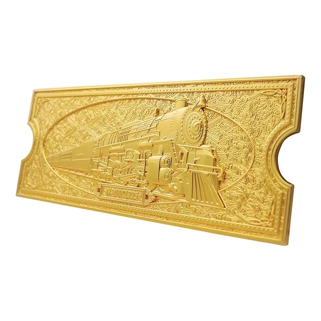 Foto 4 de 8 de FaNaTtik The Polar Express - Billete de Tren Chapado en Oro de 24 Quilates, edición Limitada Coleccionable…