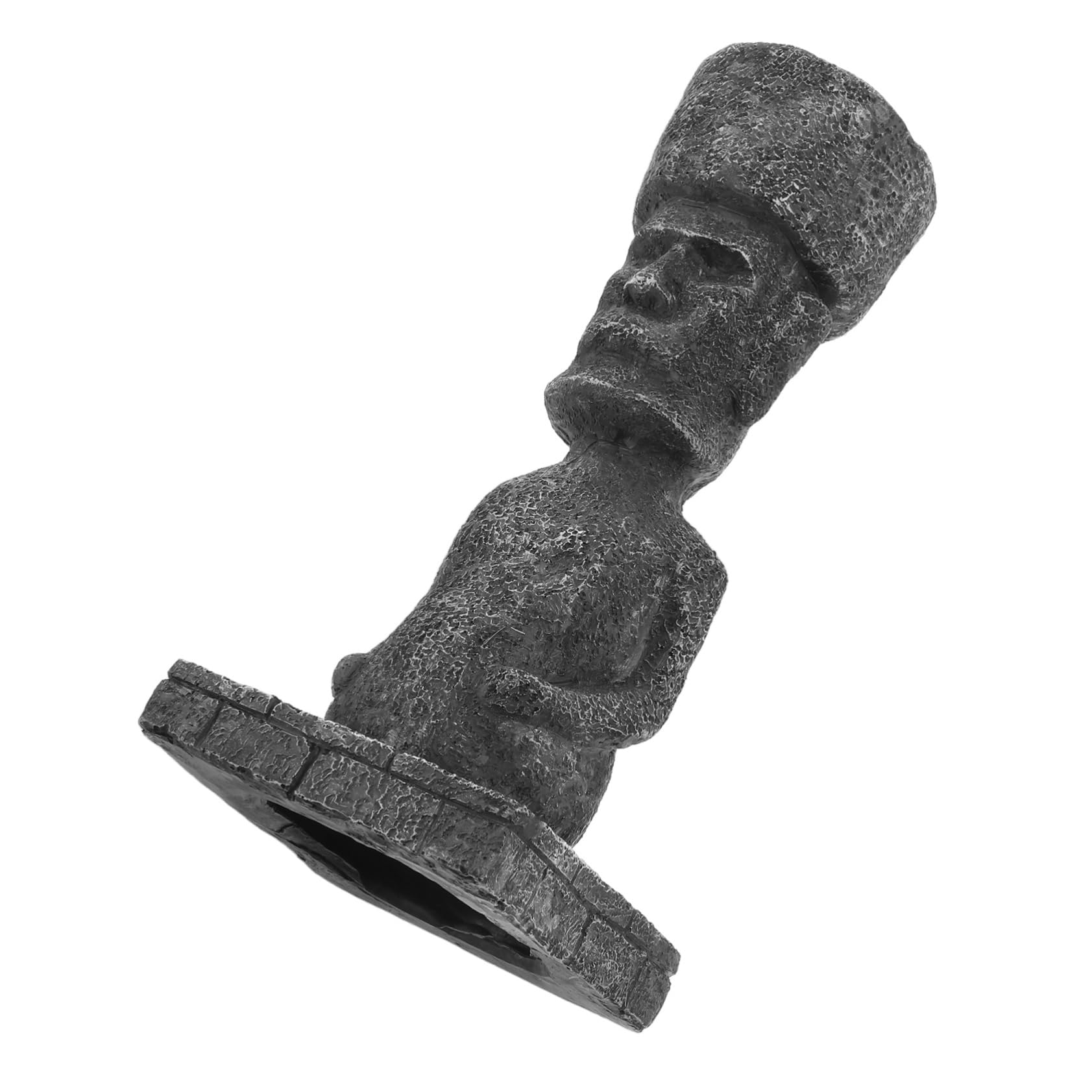 Mobestech Statua Moai Facile da Sistemare Decorazione Antica in Resina Effetto Realistico, Grotta Rocciosa per Acquario e Casa