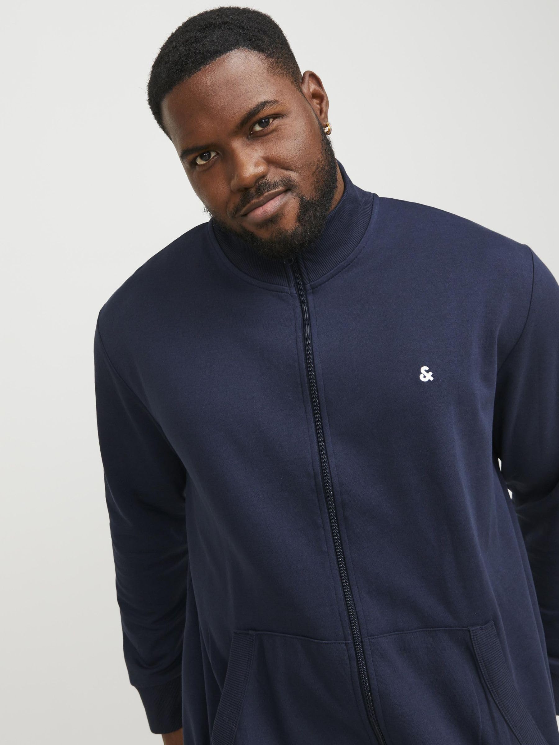 Jack & Jones Paulos Sweat Zip Pls Maglia di Tuta Uomo (Pacco da 1)
