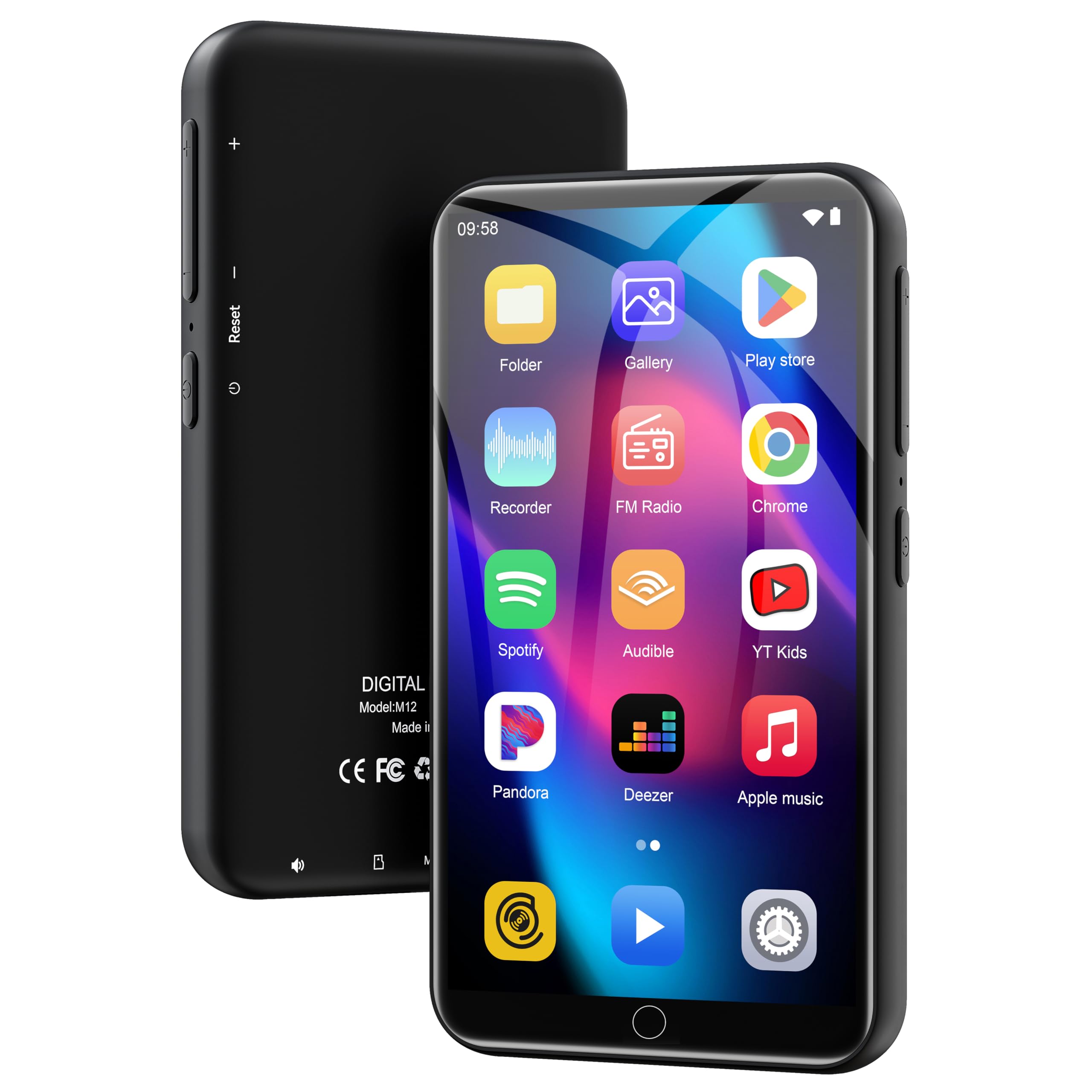 144GB MP3 Player with Bluetooth and WiFi 4 Android OS MP3 MP4 Player with Spotify Amazon Music and