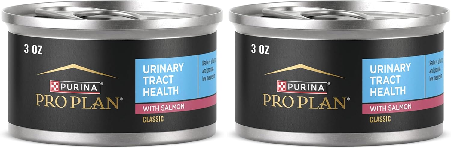 Purina Pro Plan Urinary Tract Health with Salmon Classic Wet Cat Food Pate - 3 oz. Pull-Top Cans,(Pack of 48)