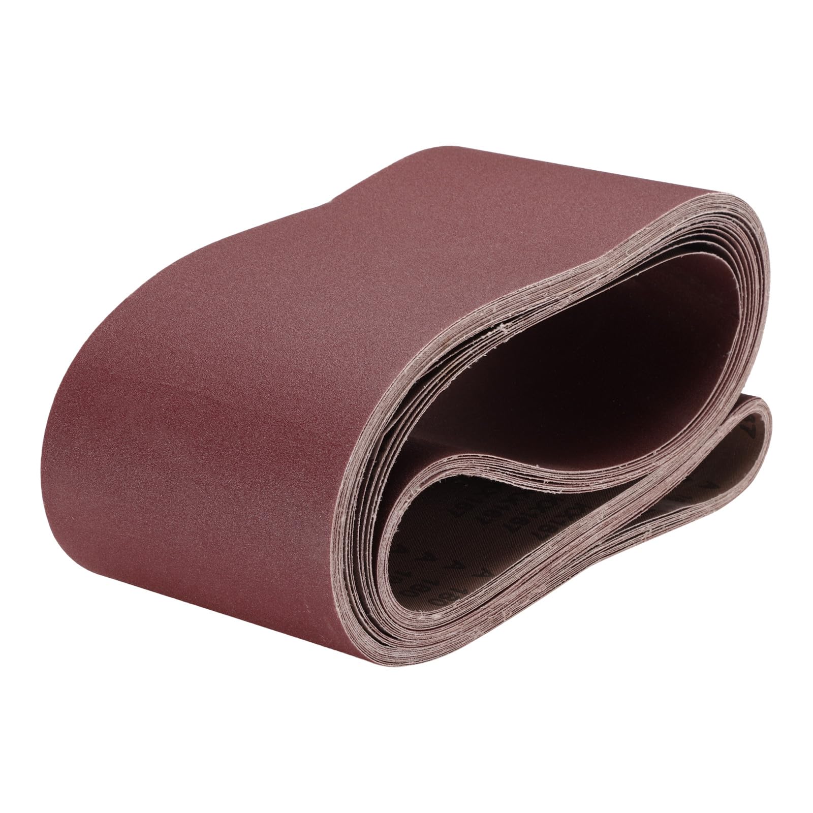 QUARKZMAN 10Pcs De Bandas De Lijado De 6" X 89" Grano 180 Óxido De Aluminio Papel De Lijado Para Pulido Y Desbaste De Metal Y Madera, Color Marrón Rojizo