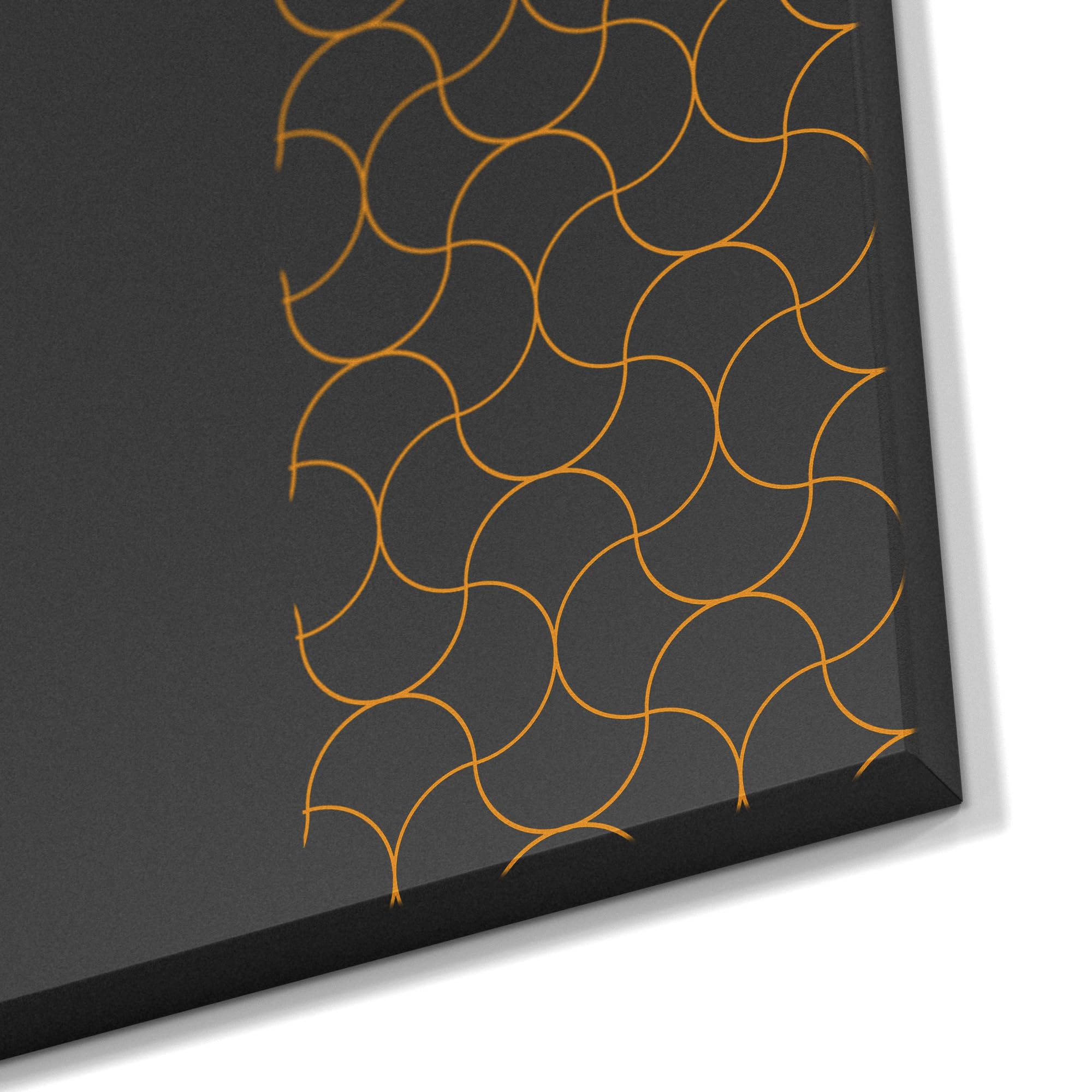 DEQORI Lavagna magnetica con stampa UV | motivo "rete geometrica" | design rettangolare 40 x 60 cm | Lavagna in metallo a gesso scrivibile – Decorazione da parete per cucina, corridoio, cameretta dei