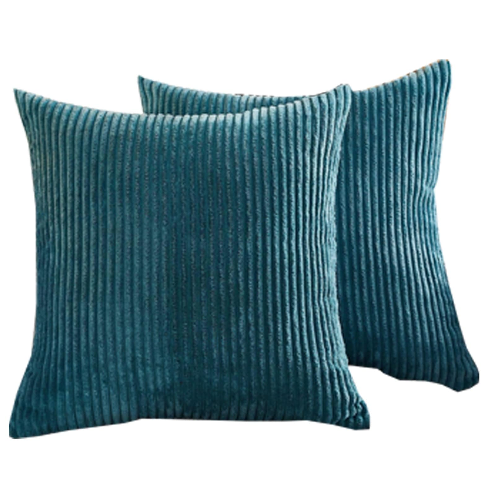 Miecoae Pack of 2 or 1 Corduroy Soft Decorative Square Rectangle Throw Pillow Cover Cushion Covers Pillowcase, Home Decorations for Sofa Couch Bed Chair(B12,2pcs 50x50cm)
