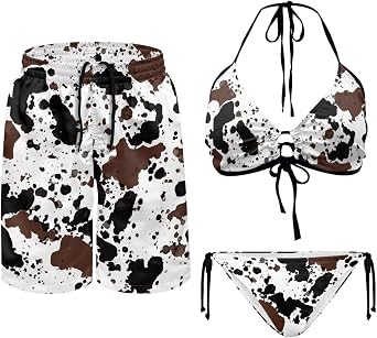 Trendy Couple Matching Swimsuits Sexy Couple Swimwears Womens Bikini Sets Mens Swim Trunks