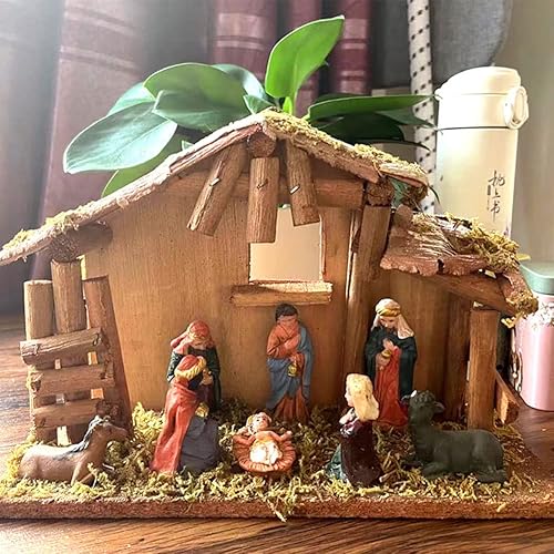 Miniatura 4 de Ochine Juego de Belén de Navidad – Estatuas de Belén de Resina, Adornos, Regalos, Escenas de Mesa de Navidad, Coleccionables, Estatua de Encimera