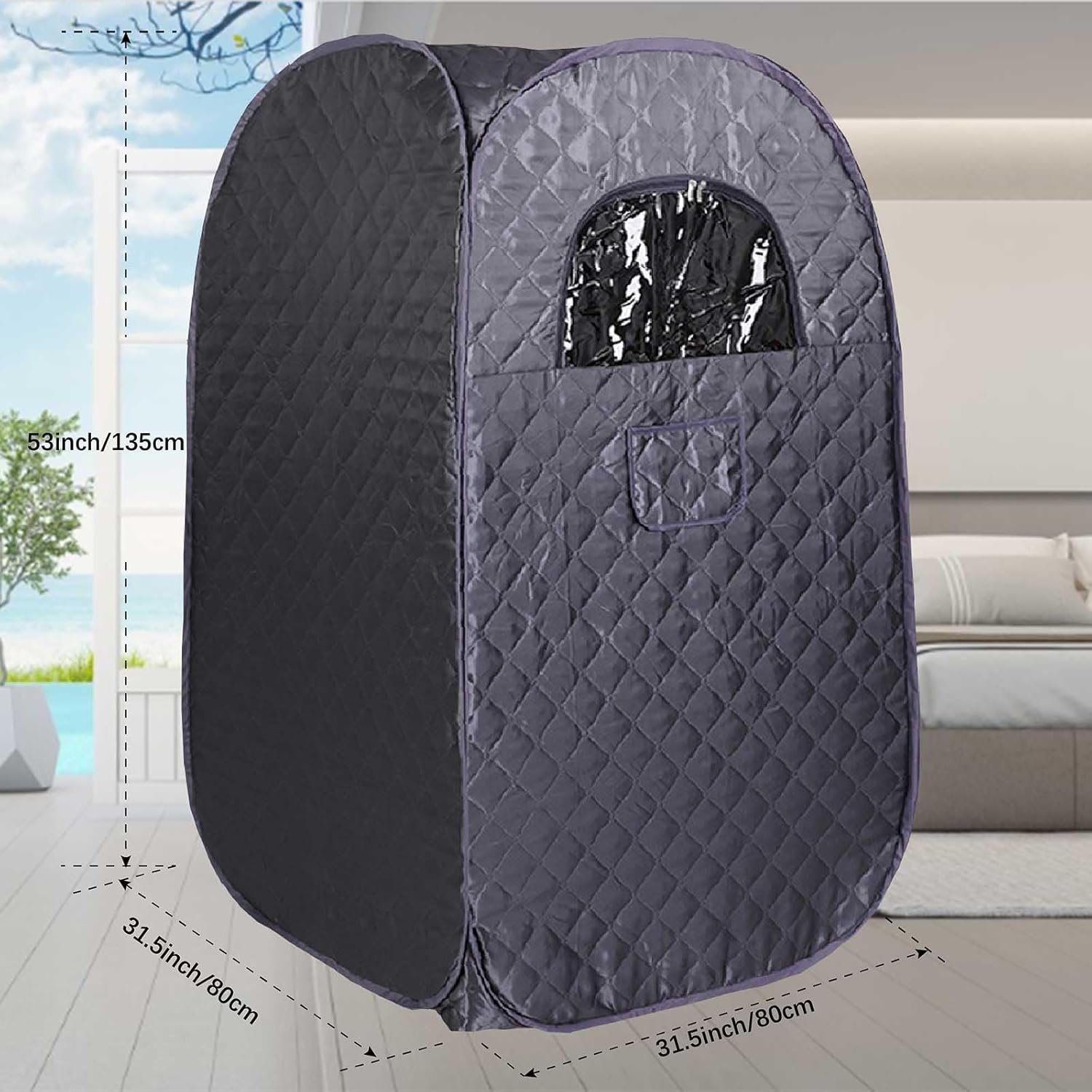 Portable Sauna Tent Only Pop Up Sauna Tent Sauna Box,Foldable Home Spa Room Sweat Tent,Indoor Wet Sauna Box (Steamer Not Included,Exclude Steam Generator)