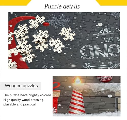 Miniatura 2 de Kigai Rompecabezas de gnomo de Navidad para adultos, 1000 piezas, para adultos y niños, juego de rompecabezas de descompresión ntelectual para