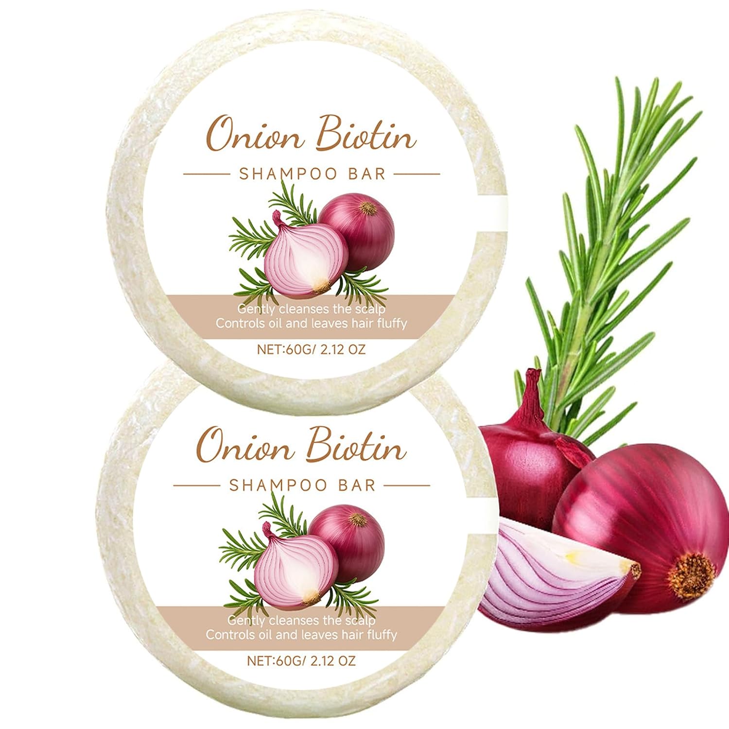 Onion Biotin Shampoo Bar for Hair Growth & Hydration